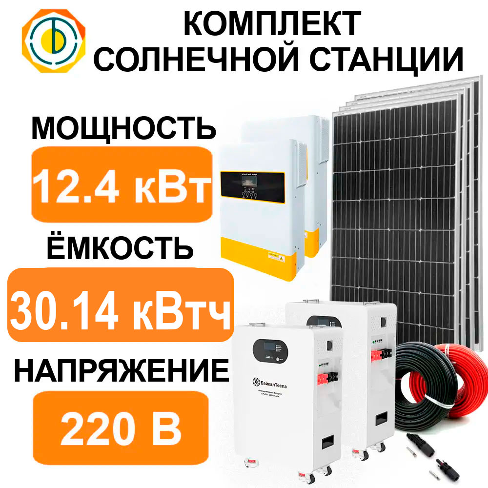 Солнечная электростанция 12.4 кВт