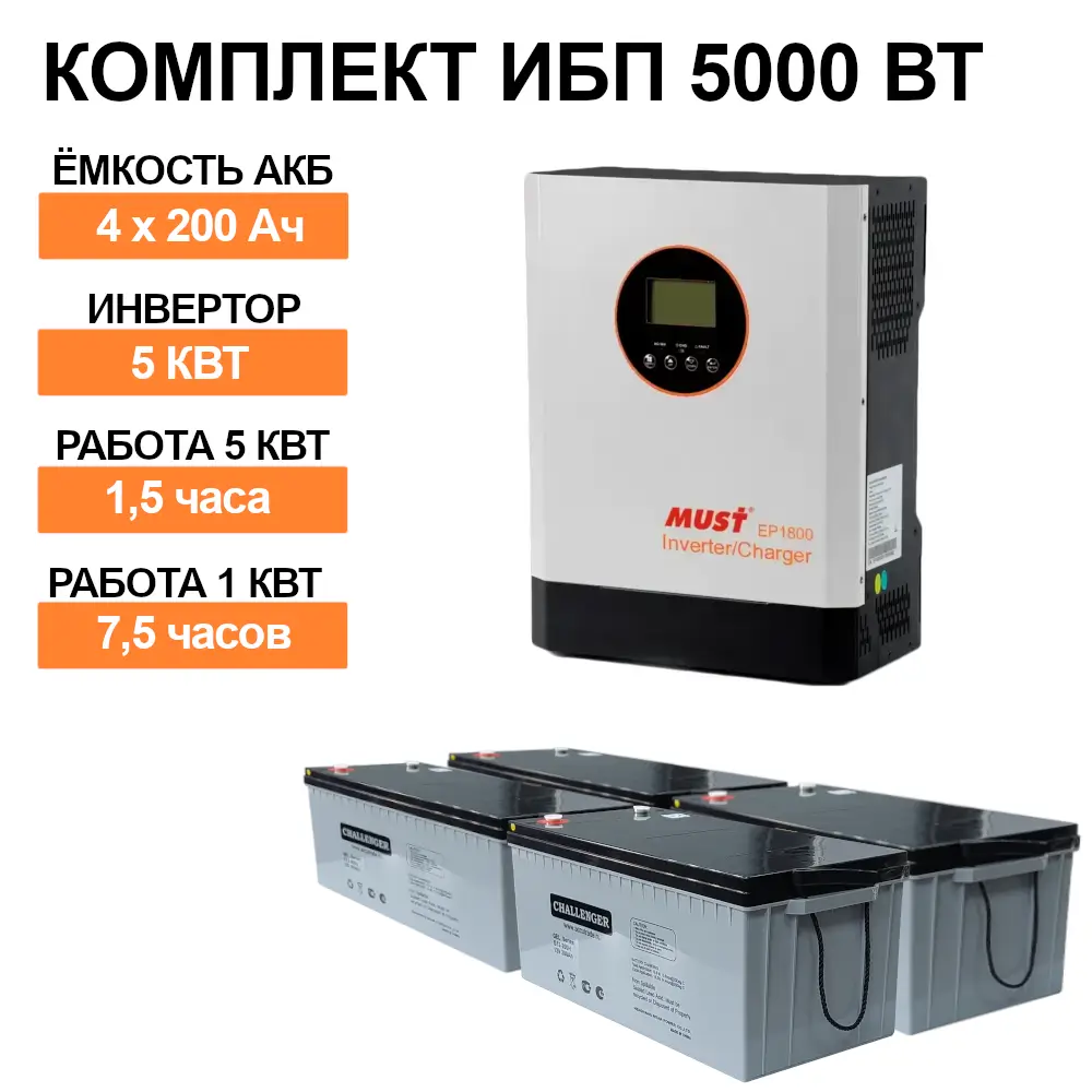 Комплект ИБП 5000 Вт