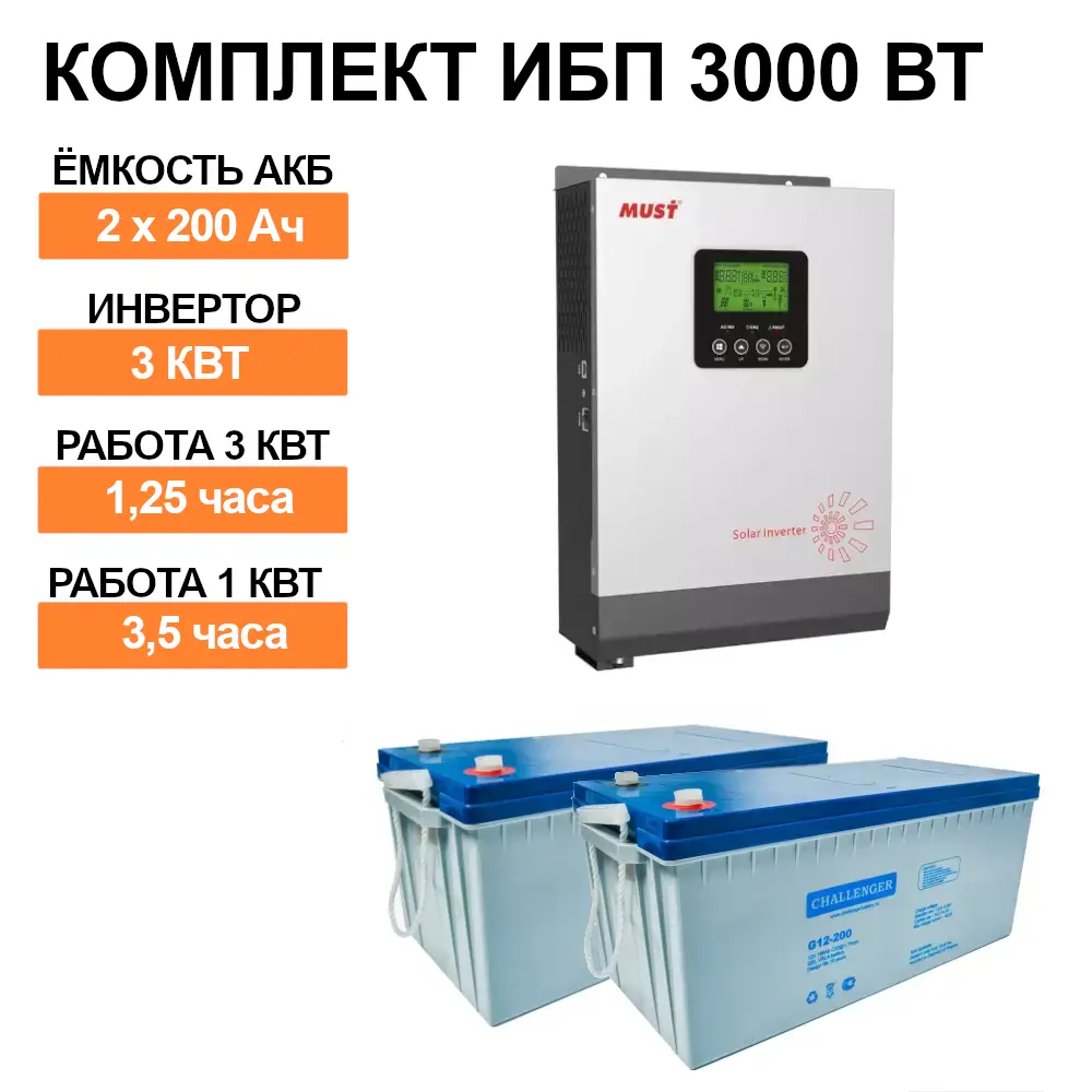 Комплект ИБП 3000 Вт