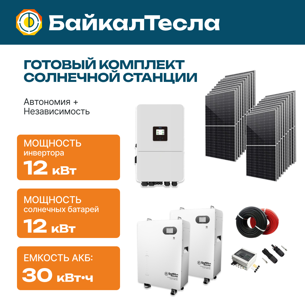 Солнечная электростанция 12 кВт
