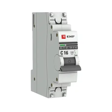 Автомат EKF PROxima BA47-63 1P 16А 4,5кА C